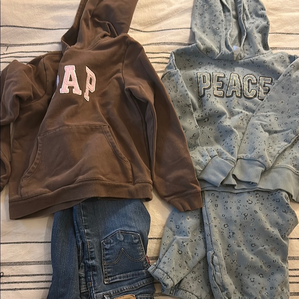 Girls hooded sweatshirt and bottoms bundle